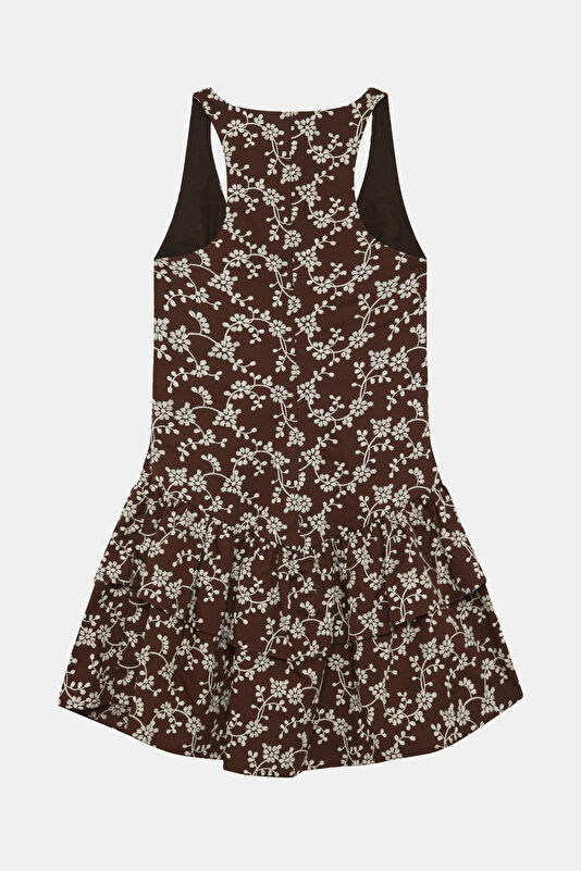 Brown Short Women's Dress 2