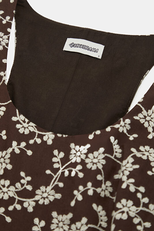 Brown Short Women's Dress 3