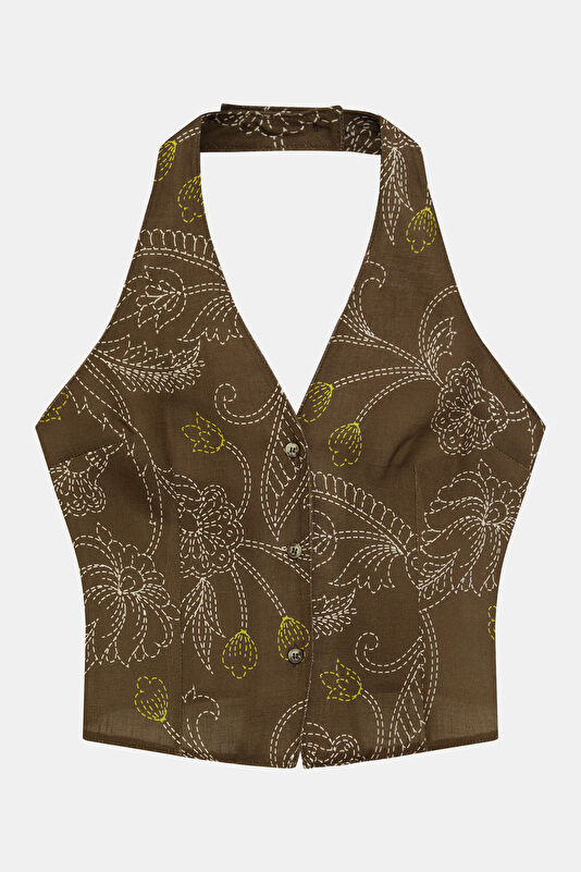 Multicolored Patterned Women's Blouse 4