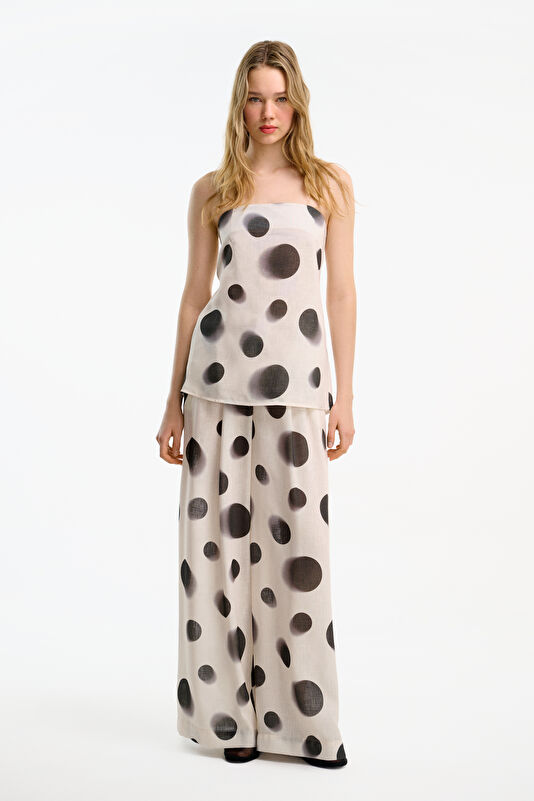 Siyah Wide Leg Kadın Pantolon