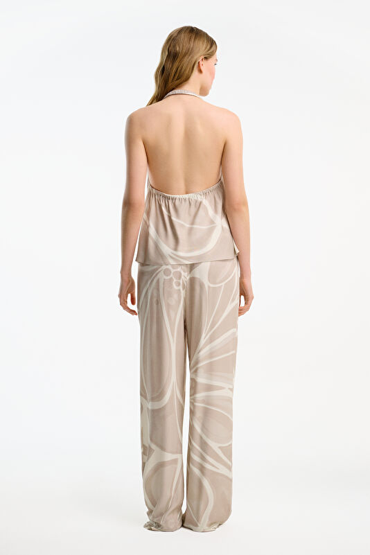 Çok Renkli Wide Leg Kadın Pantolon 2