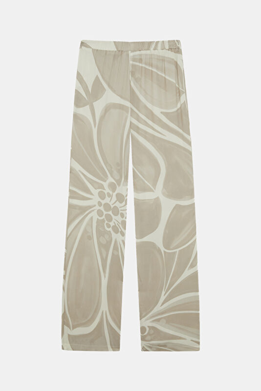 Çok Renkli Wide Leg Kadın Pantolon 4