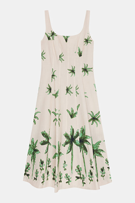 Multicolored Patterned Women's Dress