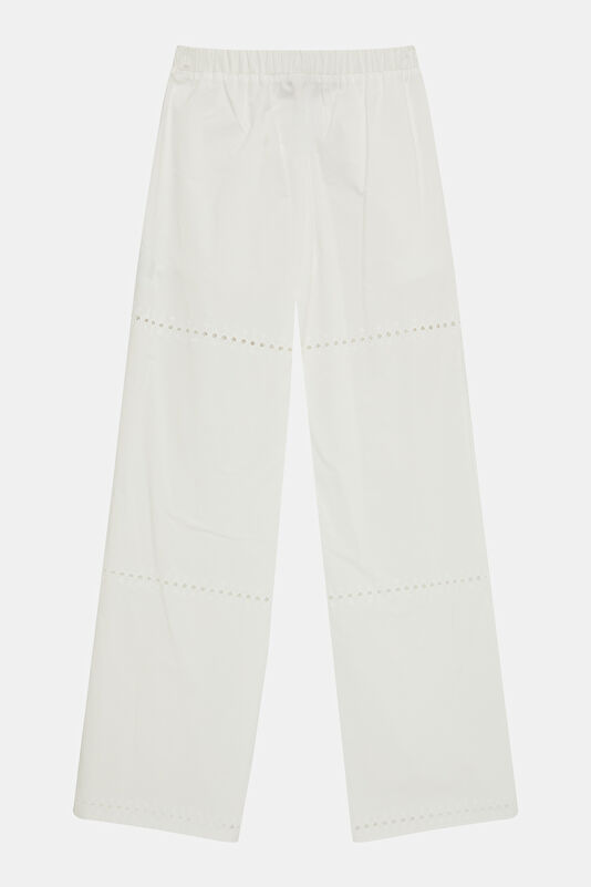Ekru Wide Leg Kadın Pantolon 2