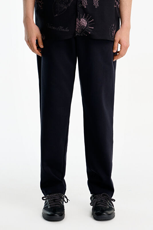 Navy Tapered Fit Men's Trousers 3