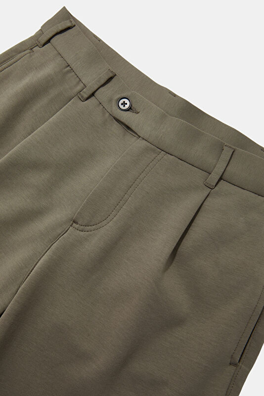 Beige Tapered Fit Men's Trousers 3