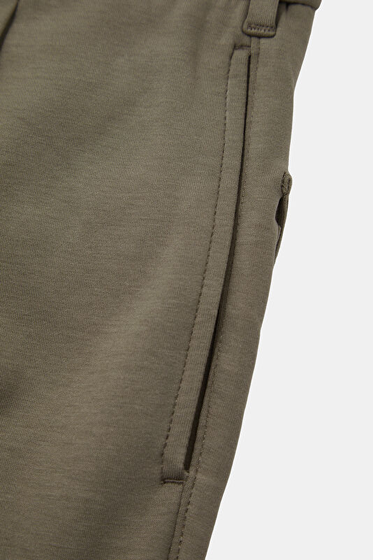Beige Tapered Fit Men's Trousers 4