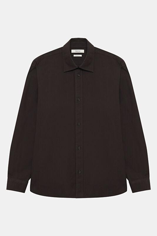 Men's Shirt with Relaxed Fit Coffee