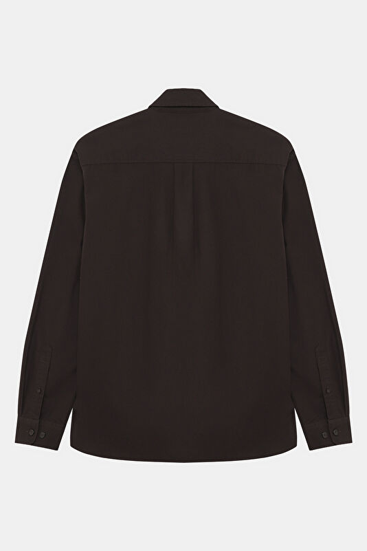 Men's Shirt with Relaxed Fit Coffee 2
