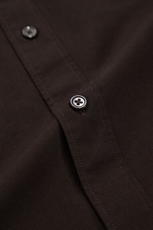 Men's Shirt with Relaxed Fit Coffee 4