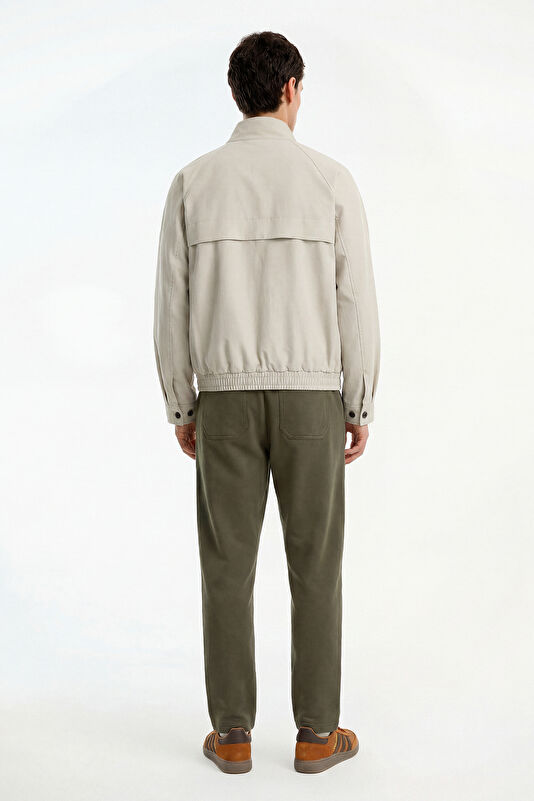 Cream Zip-Up Men's Jacket 2