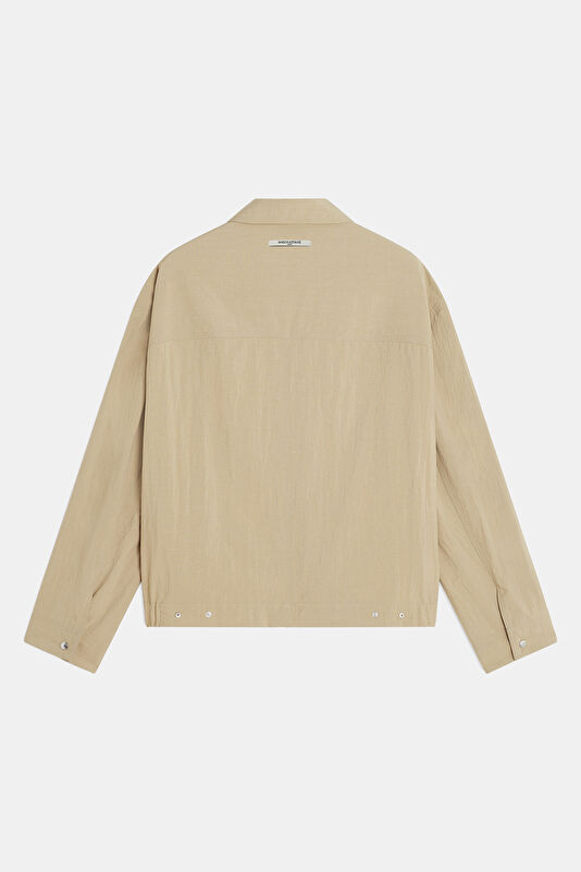 Beige Zippered Men's Jacket 2