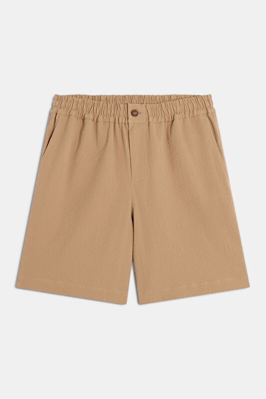 Camel Cotton Elastane Men's Shorts