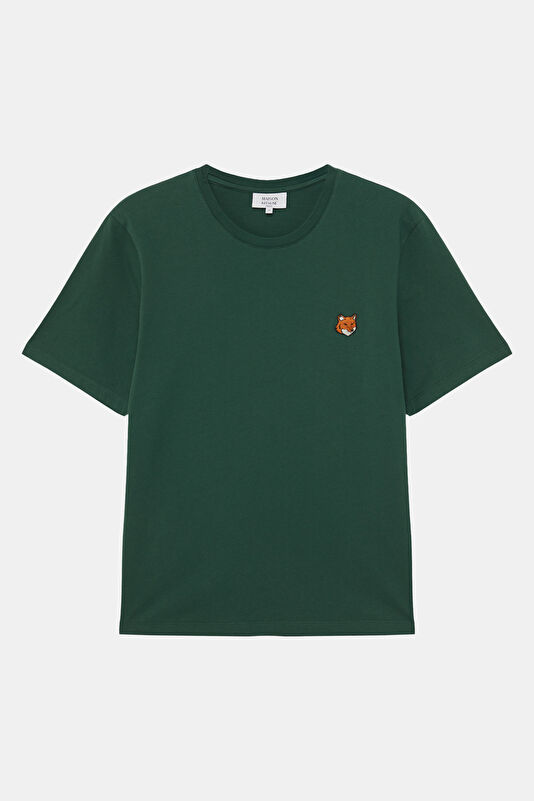 Relax Fit Green Crew Neck Embroidered Men's T-Shirt