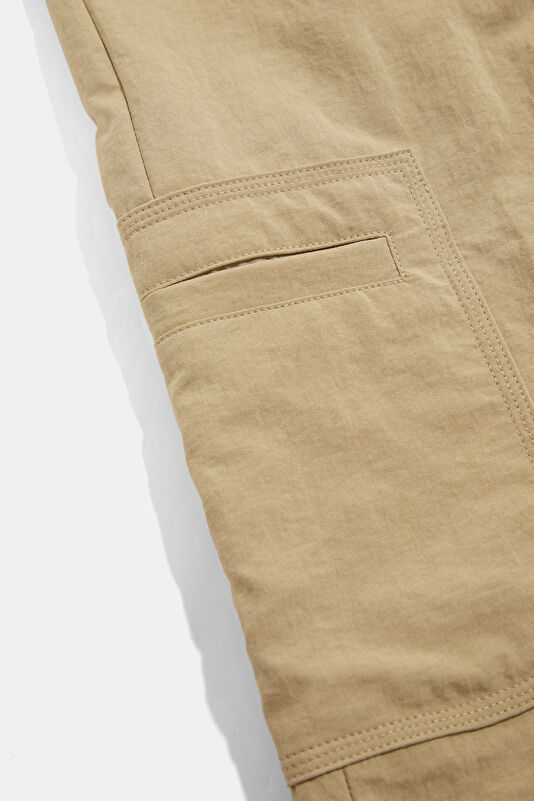 Relax Fit Beige Wide Leg Men's Trousers 4