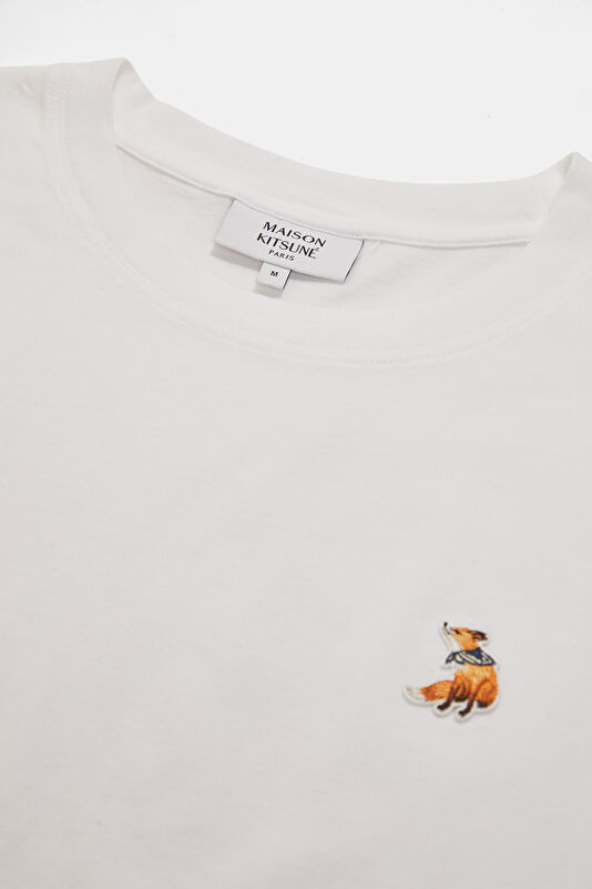 Relax Fit White Crew Neck Embroidered Men's T-Shirt 3