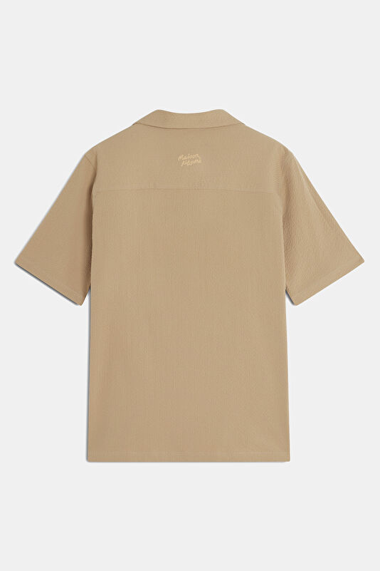 Relax Fit Camel Resort Collar Men's Shirt 2