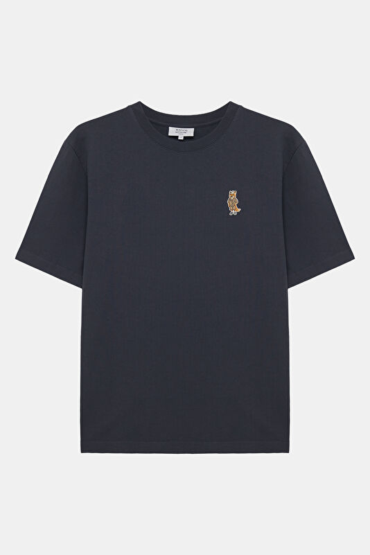 Relax Fit Navy Crew Neck Embroidered Men's T-Shirt