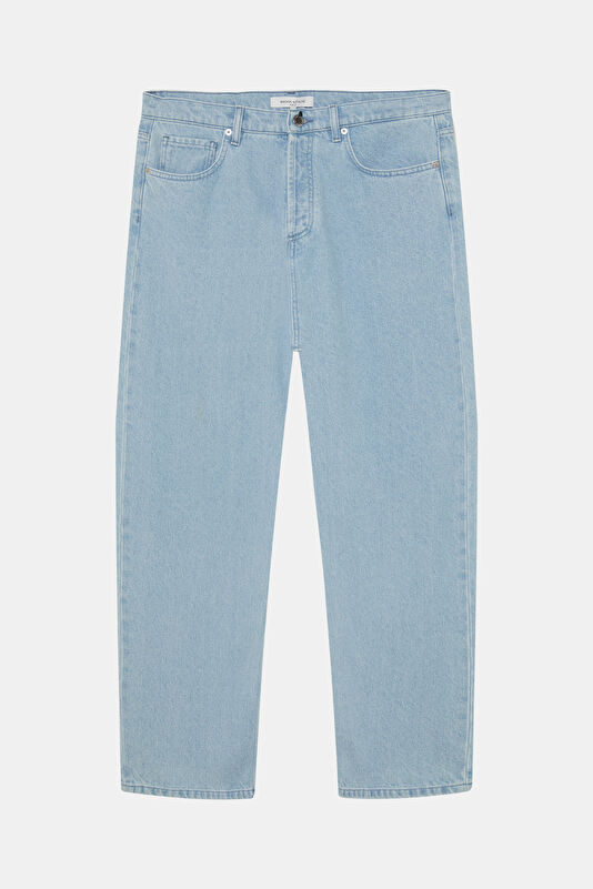 Relax Kalıp İndigo Wide Leg Erkek Jean Pantolon