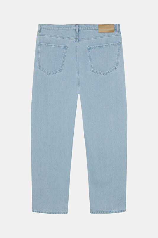 Relax Kalıp İndigo Wide Leg Erkek Jean Pantolon 2