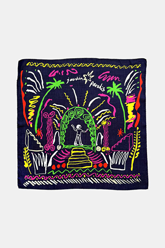 Çok Renkli Desenli Modal Bandana