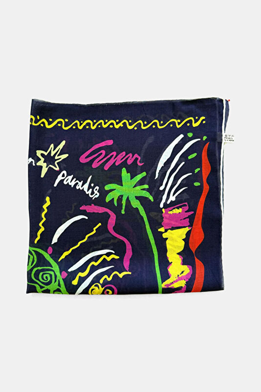 Çok Renkli Desenli Modal Bandana 2