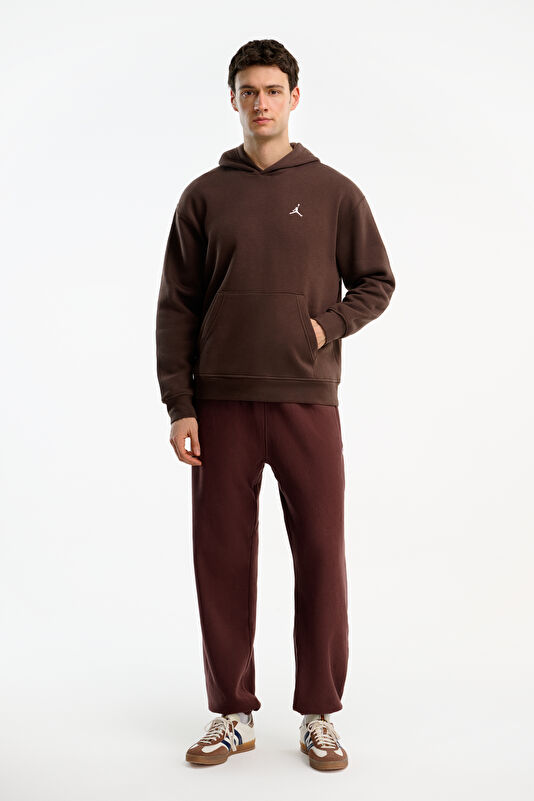 Kahve Relax Kalıp Kapuşonlu Erkek Sweatshirt 3