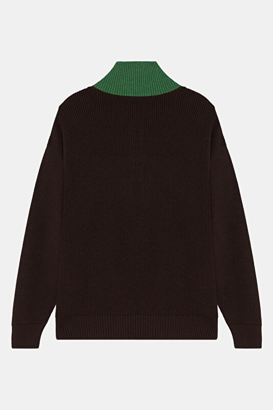 Brown Viscose Knit Children's Sweater 2