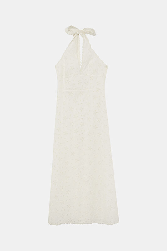 White Midi Women's Dress
