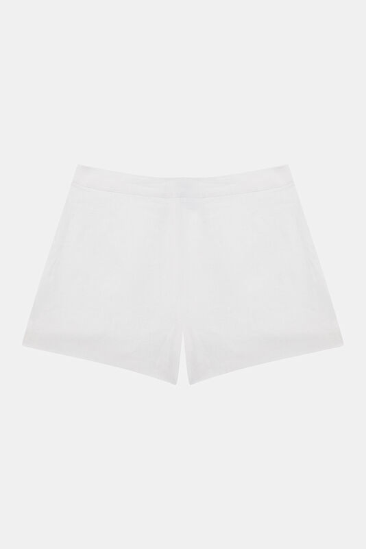 White Linen Women's Shorts 4