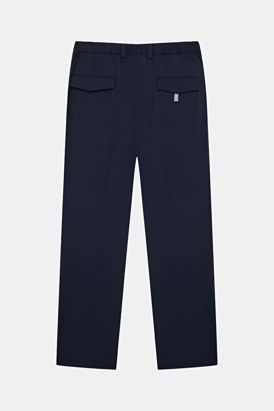 Relax Fit Navy Men's Straight Leg Trousers 2