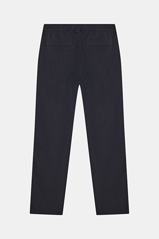 Relax Fit Navy Straight Leg Cotton Elastane Men's Trousers 2