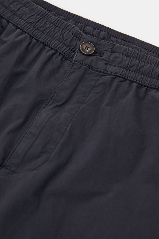 Relax Fit Navy Straight Leg Cotton Elastane Men's Trousers 3