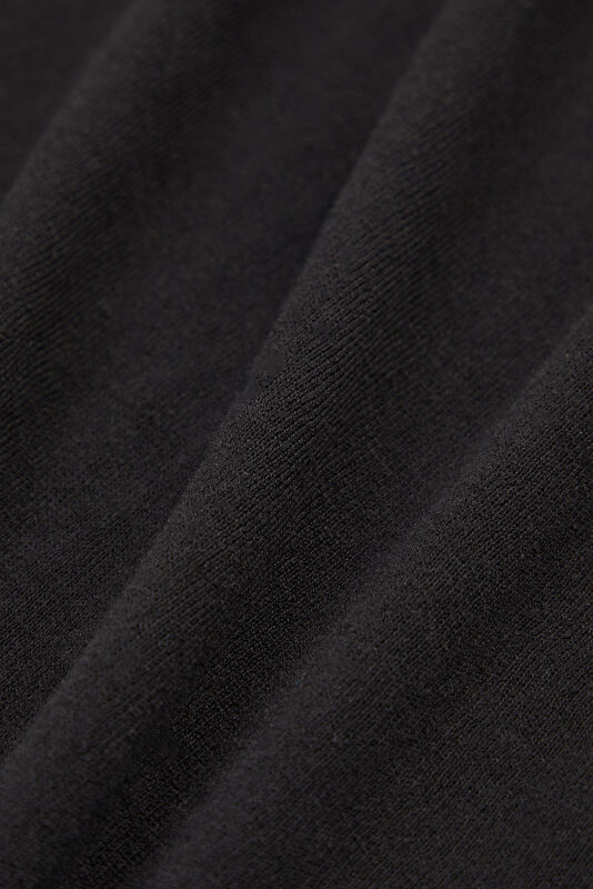 Relax Fit Black Crew Neck Cotton/Linen Men's T-Shirt 4