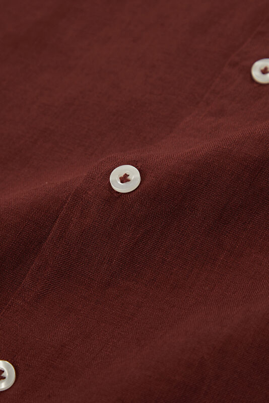 Relax Fit Brick Red Men's Shirt 4