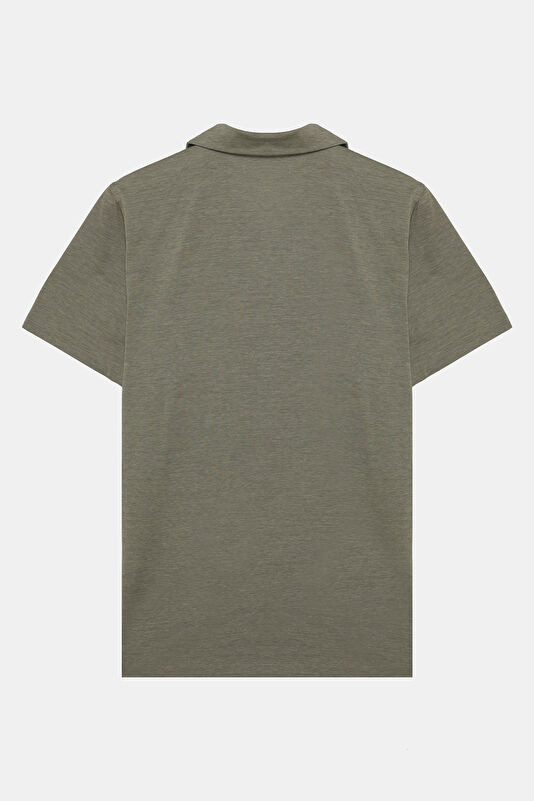 Relax Fit Light Green Polo Collar Men's T-Shirt 2