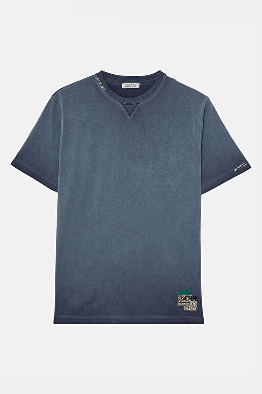 Relax Fit Navy Crew Neck Men's T-Shirt