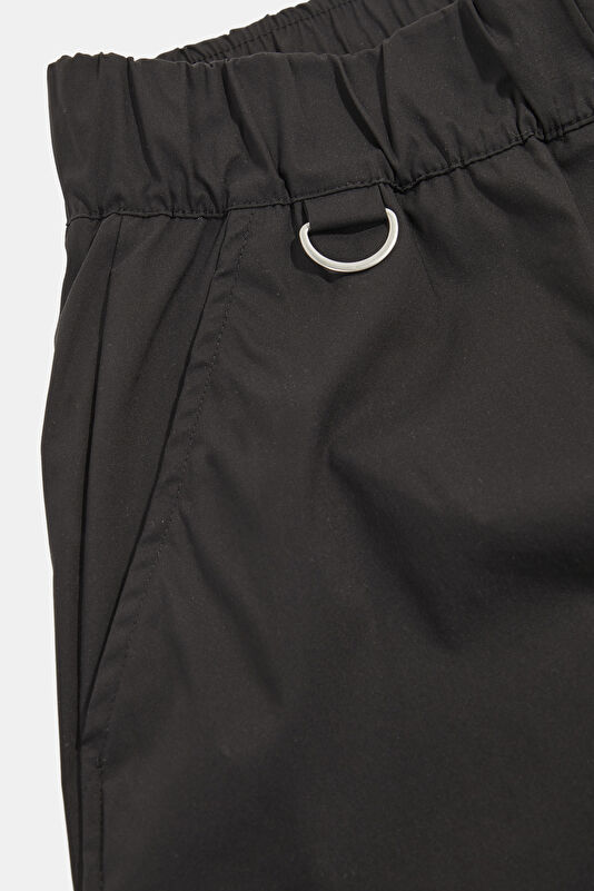Black Cotton Elastane Men's Shorts 4