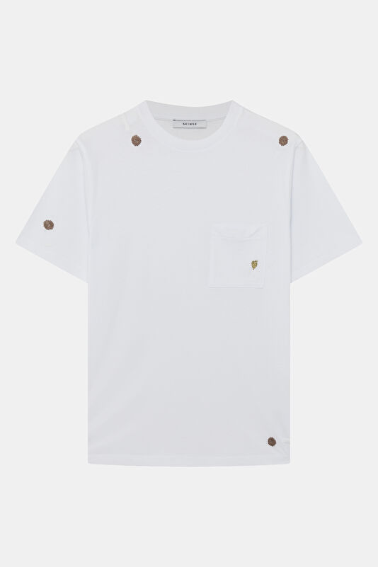 Relax Fit White Crew Neck Men's T-Shirt