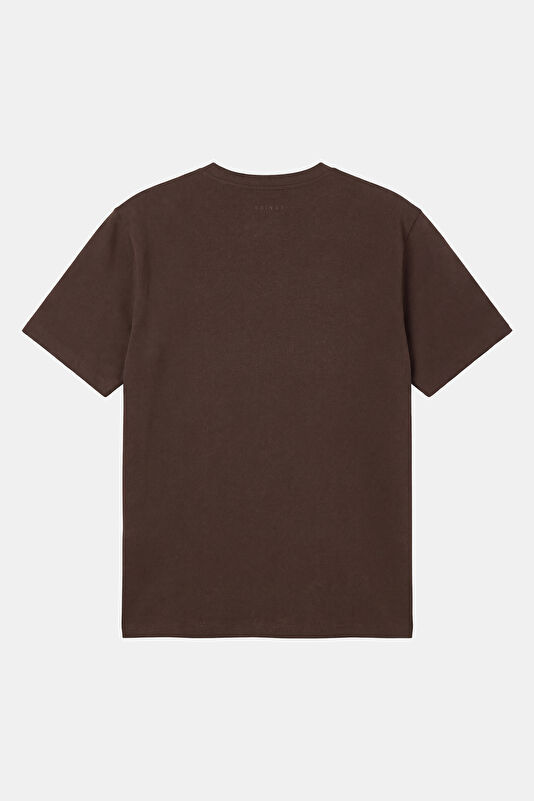 Relax Fit Brown Crew Neck Men's T-Shirt 2