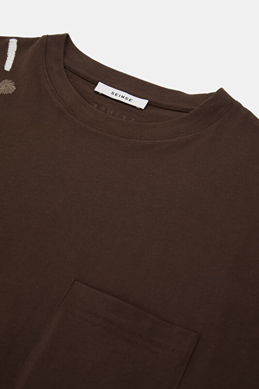 Relax Fit Brown Crew Neck Men's T-Shirt 3