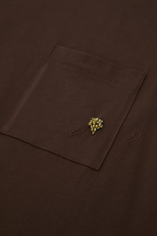 Relax Fit Brown Crew Neck Men's T-Shirt 4