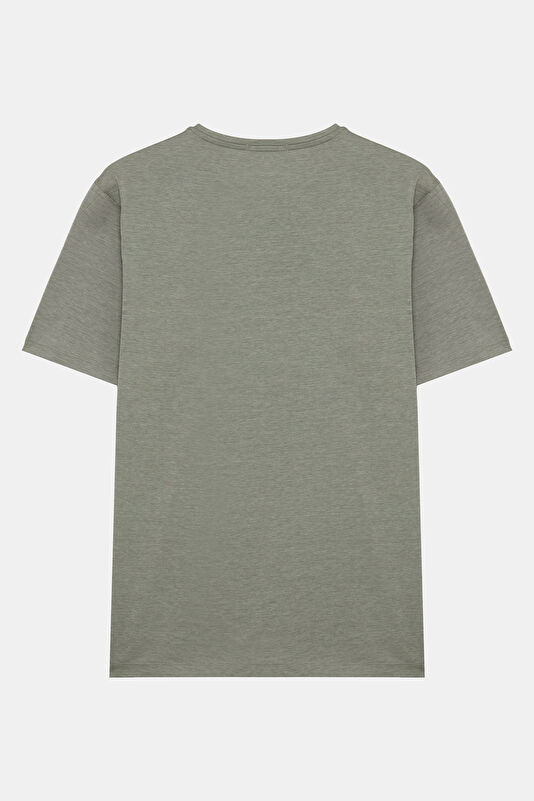 Relax Fit Light Green Crew Neck Men's T-Shirt 2