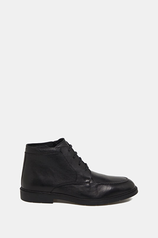 Black Leather Men's Boots