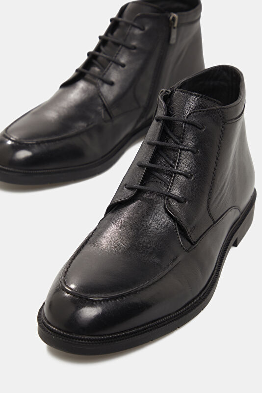 Black Leather Men's Boots 4