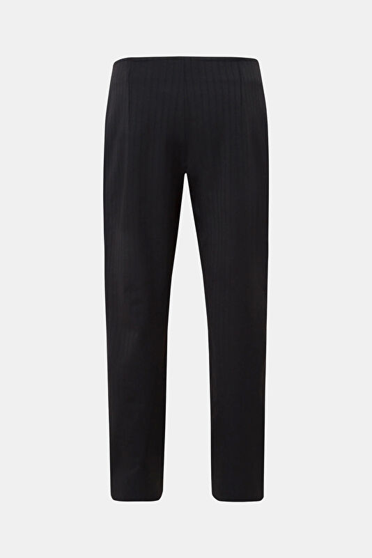 Relax Fit Black Straight Cotton Viscose Men's Pants 2