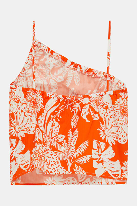 Multicolored Patterned Strappy Women's Blouse 4