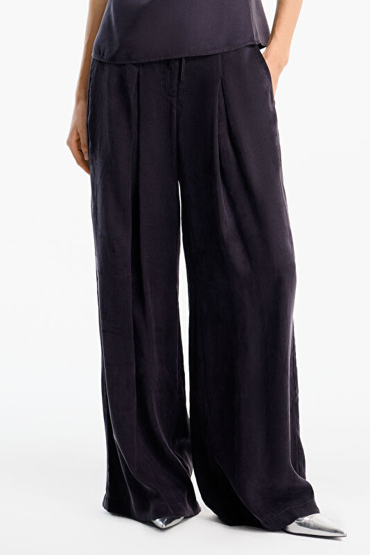 Antrasit Wide Leg Kadın Pantolon 3