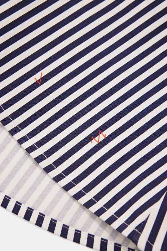 Navy Striped Strappy Women's Blouse 4