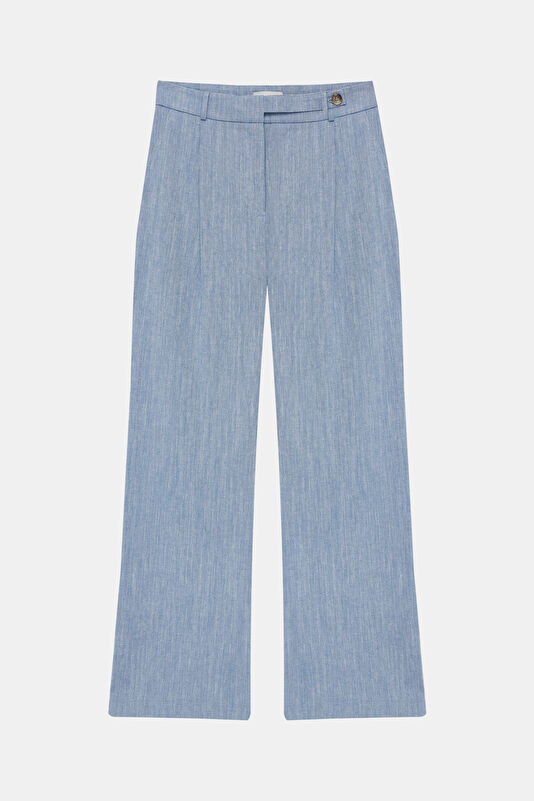 Mavi Wide Leg Kadın Pantolon